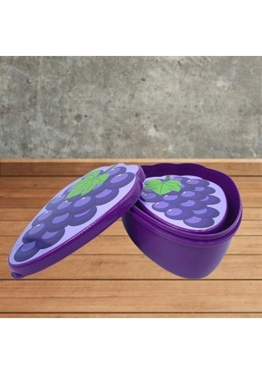 Buffer 2'li İç İçe Geçebilen Üzüm Model Saklama Ve Beslenme Kabı Seti 550 Ml + 250 Ml Çok Renkli