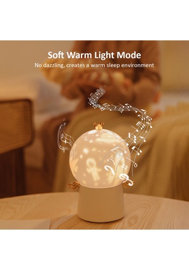 Jeehugo Led Mevsim Gölgesi Işık, Çocuklar İçin Müzikli Devrilen Yıldız Gözlüğü, Uyku Süreci Için Rahatlatıcı Atmosfer Oluşturucu, Hediye Seçeneği Beyaz Diğer