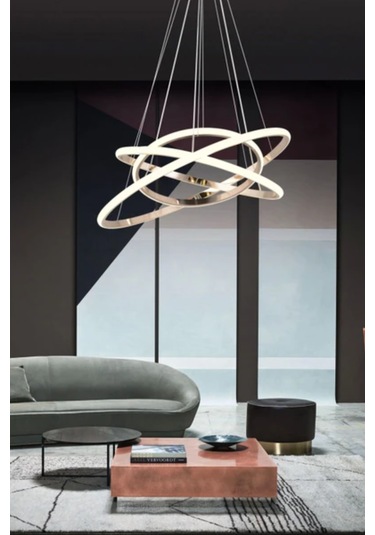 Gold Sarkıt Led Avize Üç Renkli Beyaz- Sarı-günışığı