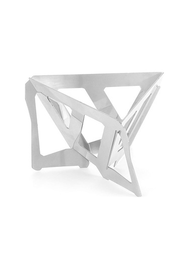 Qingmipy Kampanya Dışarıda Çelik Filtre Kahve Kaşığı, Kolay Montajlı, Hafif Ve Taşınabilir, Kahve Filtreleme Aleti Gümüş