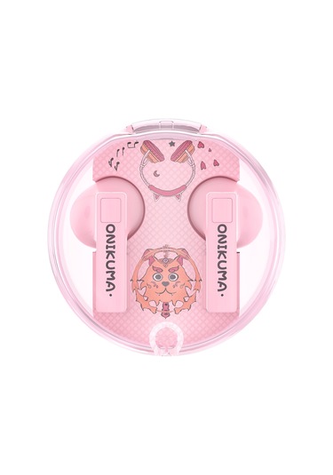 Onıkuma T301 Şeffaf Karikatür Kablosuz Bluetooth Kulaklık Pembe