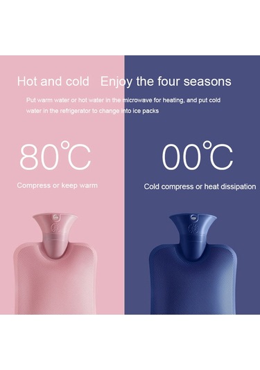 Büyük Patlamaya Dayanıklı Su Enjeksiyonlu Pvc Sıcak Su Torbası, Özellikler: 1000ml Koyu Gri