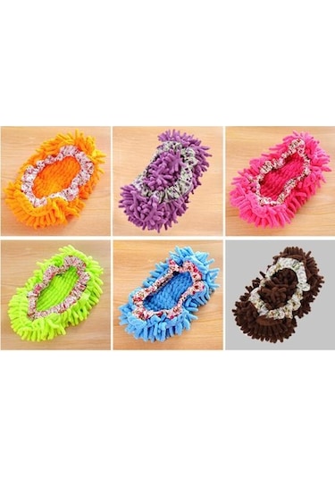 Mor Toz Zemin Temizleme Terlik Ayakkabı Paspas Ev Oda Temizleyici Çıkarılabilir Ayakkabı Kapağı