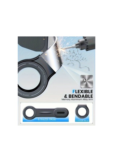 Primepickings Fleximounts Magnetic Araç Telefon Tutucu Çıkarılabilir Bükülebilir Alüminyum Kol