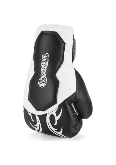 Titan Sport Siyah Beyaz İşlemeli Boks Eldiveni Çok Renkli