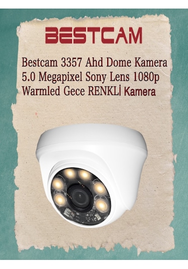 Ahd 3357 Dome Kamera 5 Mp Sony Lensli 1080p Warm Led Gece Renkli
