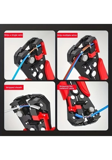 Fastbuy Yellow Otomatik Tel Soyma Pense - Ayarlanabilir Kabloyu Kesme Sıkma Profesyonel Elektrikçi Aleti
