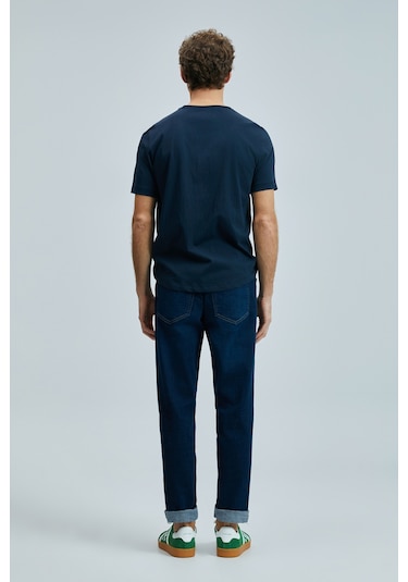 Lufian Junya Erkek Basic Tişört Lacivert Lacivert 111020259100200 Lacivert