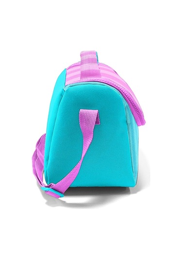 Coral High İlkokul Kız Çocuk Okul Beslenme Çantası, Turkuaz Pembe Çizgili, Termoslu Isı Yalıtımlı Çok Renkli