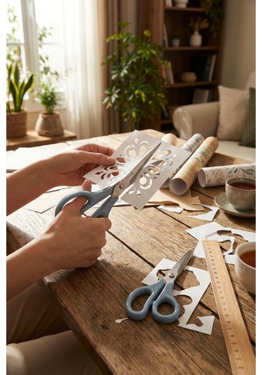 Makri Home 2'li Çok Amaçlı Makas Seti Küçük Boy Mavi, 14.5 Cm