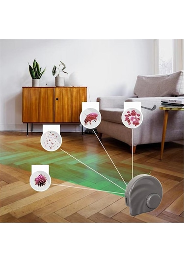 Crackedice Usb Süpürge Lazer Işıkları, Gizli Evcil Hayvan Kılı Toz Göstergesi-gri