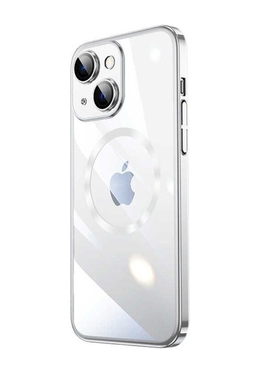 İphone Uyumlu 14 Plus Uyumlu Wireless Şarj Özellikli Sert Pc Csk Zore Riksos Magsafe Kılıf-gümüş