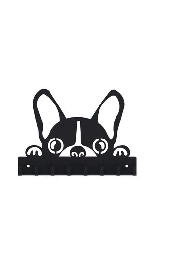 Lazer Anahtar Askısı Köpekcik Mat Siyah Mat Siyah