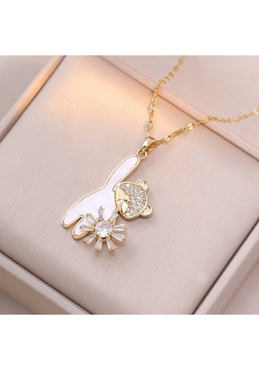 Bayan Kolye: Moda Estetiği Titanyum Çelik Kolye No.178 Çok REnkli