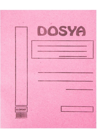 Alemdar Karton Dosya Tam Kapak Pembe 50'li Paket