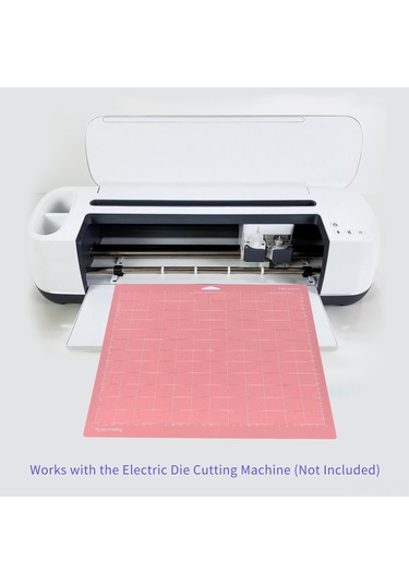 Aubyhe 3'lü Pembe Pvc Kesim Matı - 12x12 İnç, Yapıştırıcı Tabakalı, Kesici Makine İçin
