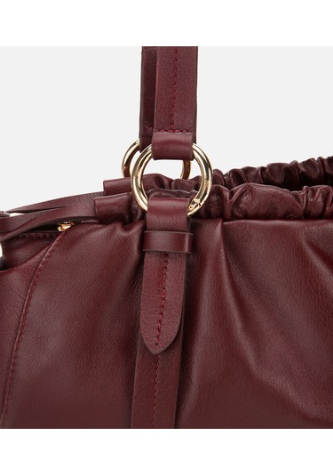 Hotiç Kadın Deri Bordo Yumuşak Dokulu Bowling Omuz Çantası 03cah316710a780 03cah316710a780 Bordo
