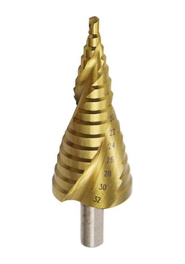 Fosenze 4-32mm Hızlı Çelik Basamaklı Matkap Ucu, Titanyum Kaplama, Üçgen Saplı, Metal/alüminyum/pvc Delme Aleti