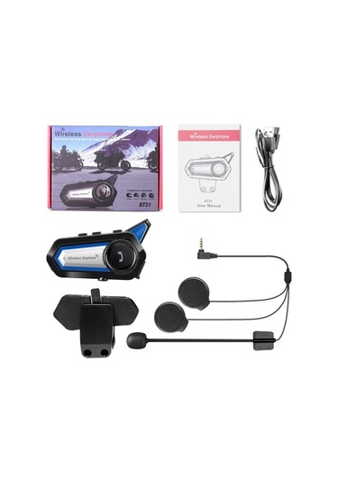 Ganzhoushop Nr95 Motosiklet Kulaklık Kask Intercom Gürültü Önleyici Bluetooth Kulaklık Wt