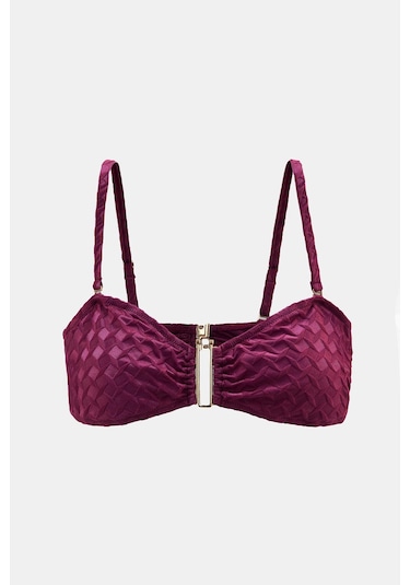 Amarelle Olympos Mor Straplez Çıkarılabilir Pedli Bikini Üst Mor