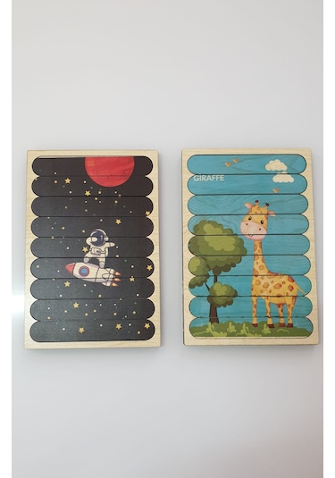 Montessori Ahşap 3d Çift Taraflı Şerit Yapboz
