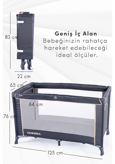 Prego Odessa Otel Apart Tipi Park Yatak Beşik Oyun Parkı + Yatak