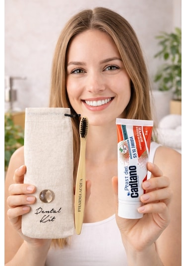 Dental Kit -pharma Acqua Bambu Diş Fırçası + Pasta Del Capitano Fresh Breath Diş Macunu 75 Ml