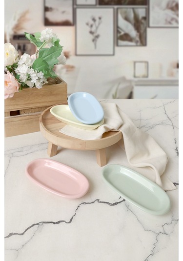 Keramika Mix Hitit Kayık Tabak 16 Cm 4 Adet 103-307-405-551 Çok Renkli