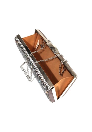 Cam Taşlı Platin Abiye Çanta. Platin Abiye Çanta. Kadın Taşlı Platin Abiye Çanta. Gece çantası