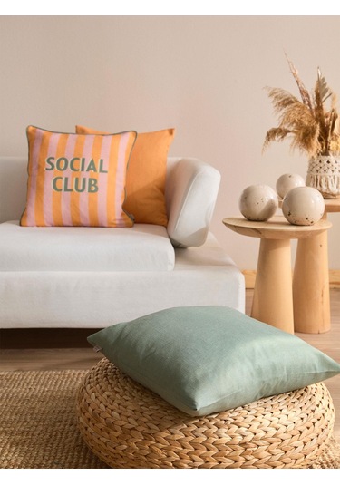 Citrus Lounge 3'lü Kırlent Kılıf Seti Turuncu