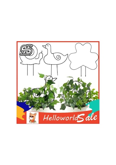 Ulzyvf Lebihmurah 4983 Helloworld Asma Bitki Tutucu Yaratıcı Asma Destek, Dıy Saksı Kafes Çiçekler