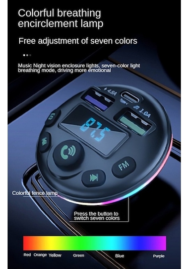 Torima G14 Bluetoot Fm Transmitter Fm Verici 36w Pd Giriş Type C- Microusb -lightning Şarj Girişi