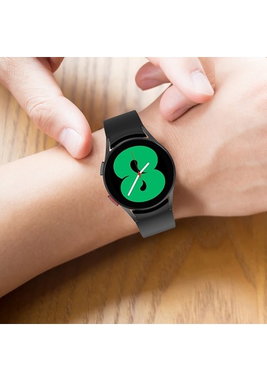 Samsung Galaxy Uyumlu Watch6 Classic İçin 47mm Junsunmay Silikon Ayarlanabilir Kayış Tam Kapsama Pmma Ekran Koruyucu Kiti Siyah