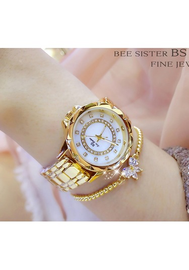 Vkemall Kadınlar İçin Doğal Perle Ve Taşlı Zırhlı Kol Saati - Basit Zekice Yüksek Kaliteli Su Geçirmez Kuvars Hareketli Moda Saati - Altın Rengi Diğer Vkemall Kadınlar İçin Doğal Perle Ve Taşlı Zırhlı Kol Saati - Basit Zekice Yüksek Kaliteli Su Geçirmez Kuvars Hareketli Moda Saati - Altın Rengi Diğer