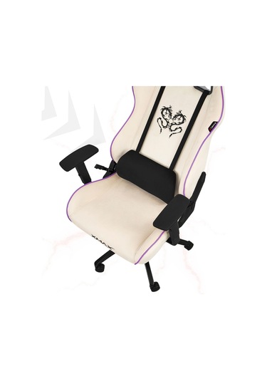 Rio Plus Balerion Terletmez Kadife Kumaş Beyaz Gaming Oyuncu Koltuğu -6 Beyaz