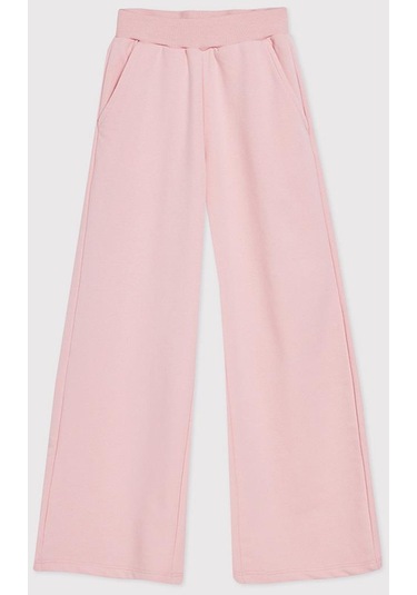 Kids Girl Geniş Paça Jogger Eşofman Altı Açık Pembe