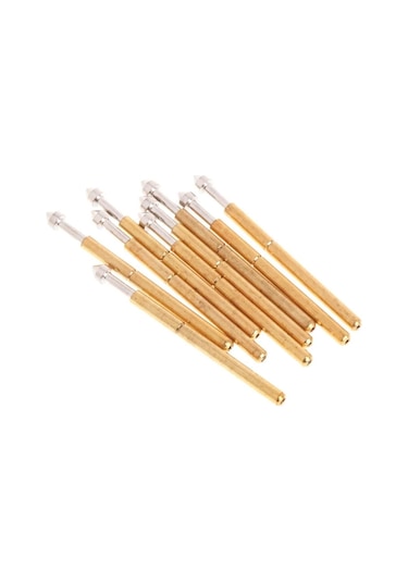 Pogo Pin P75-e2 100 Adet Set Altın Kaplama Yaylı Test Probu Pim 1.3mm Konik Kafa Programlayıcı