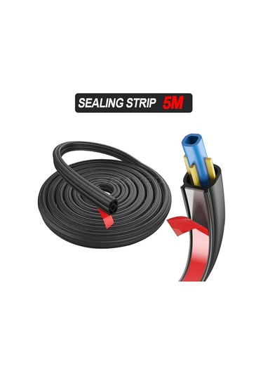 Seametal 5 M Araba Kapı Conta Şeritleri Etiket Çift Katmanlı Yalıtım Şeridi Kauçuk Contalar Ses Yalıtımı Araba Kapı Gövde Motor Kapağı