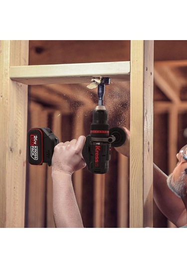 Kress KUC33.1 20V/5.0AH Li-ion 95NM Çift Akülü Profesyonel Şarjlı Darbeli Matkap