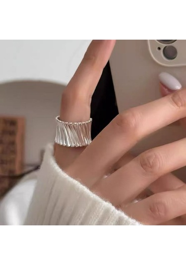 Kadınlar İçin Özel Olarak Tasarlanmış Benzersiz Düz Bantlı Yüzük No.97 Çok Renkli