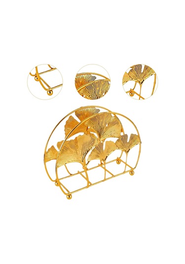 Suntek 2 Adet Demir Doku Tutucu Yaprak Şekli Bar Restoran Altın