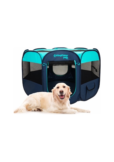 Kingcamp Pets Ancona L Portatif Köpek Çadırı Gri - Kahverengi