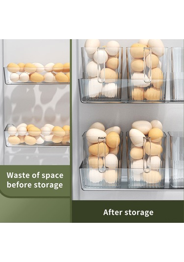 Shineyee Pet Materyal Cam Kapaklı Buzdolabı Yan Kapı Depolama Kutusu - Yiyecekleri Farklılaştırır, Taze Tutar, 12.5x13x10 Cm Şeffaf Şeffaf