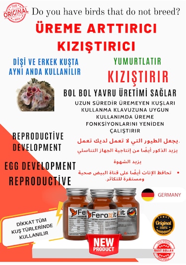 Feroxit Kızıştırıcı Ve Üreme Arttırıcı Tüm Kuş Türleri İçin 100 G