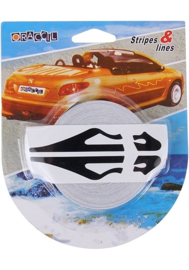 Cbtx 12MM x 9.8M Kendinden Yapışkanlı Dekoratif Şerit Bant Siyah