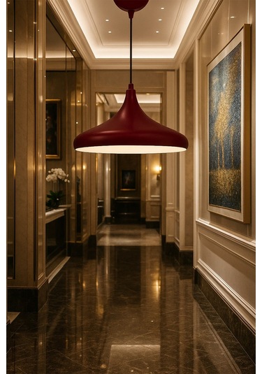 Modern Tasarım Bordo Sarkıt Avize Salon, Mutfak Ve Ofis İçin Dekoratif Butik Lamba Aydınlatma Bordo