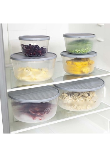 Yuvarlak Saklama Kabı Seti 3 4.5 6.5 L Kırılmaz, Çizilmez & Sızdırmaz Lacivert