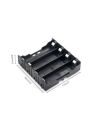 18650 Pil Yuvası - Pcb Montajlı Dörtlü(4) 4 Pil için