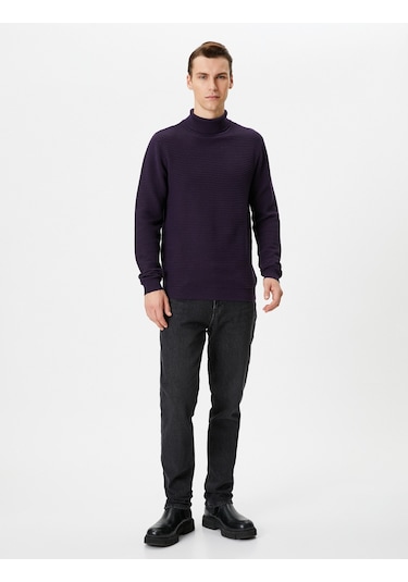 Koton Balıkçı Yaka Kazak Triko Slim Fit Dokulu Uzun Kollu Mor 4wam70032ht 4WAM70032HT348 Mor Koton Balıkçı Yaka Kazak Triko Slim Fit Dokulu Uzun Kollu Mor 4wam70032ht 4WAM70032HT348 Mor