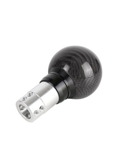 Sones Universal Araç Preslenebilir Teleskopik Karbon Fiber Dişli Kafası Vites Topuzu, Uzunluk: 9,5 Cm Siyah